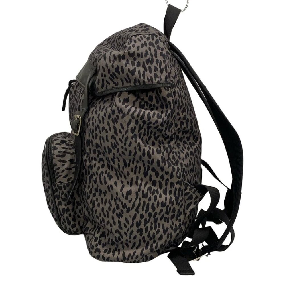 SAINT LAURENT PARIS Hunting Lock Sack Gray Black Nylon Leather 378-060325 - Picture 3 of 14